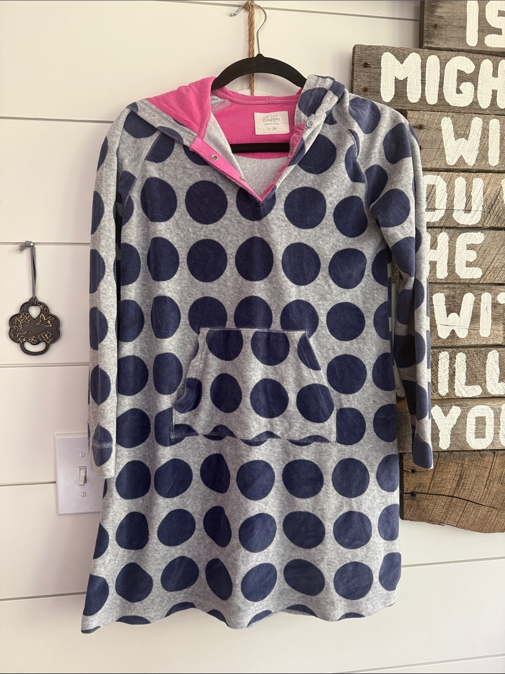 Mini Boden size 11-12 hooded dress